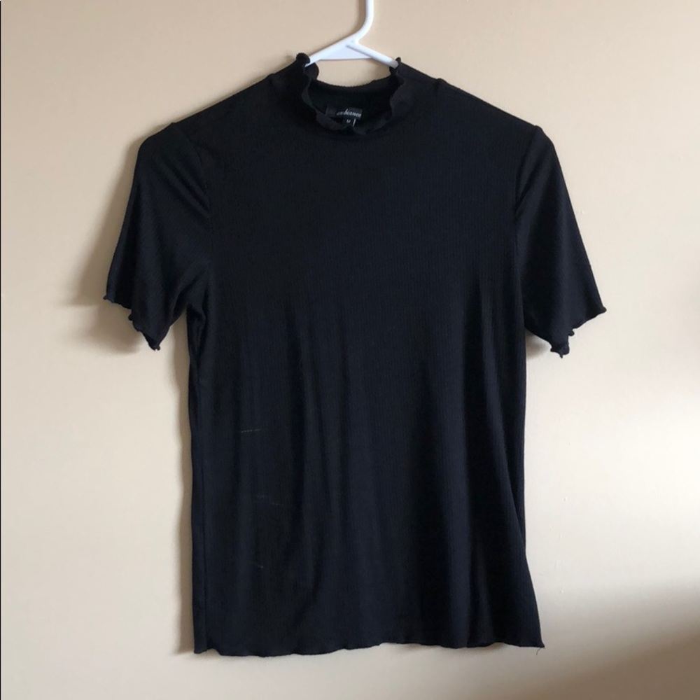 Turtle neck black top